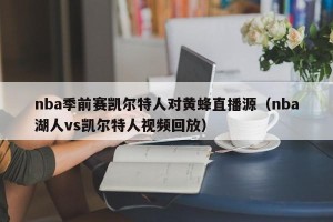 nba季前赛凯尔特人对黄蜂直播源（nba湖人vs凯尔特人视频回放）